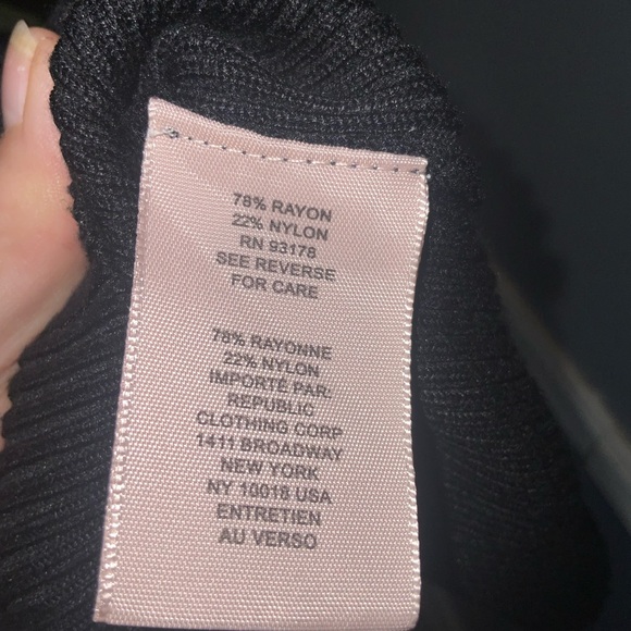 Philosophy Black V-Neck Ribbed Long Sleeve Soft Sweater for Women Large - Picture 8 of 8